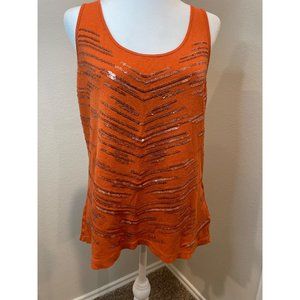 Apt. 9 Orange w/Sequin Tank Size XL